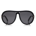 Tom Ford - Cybil Sunglasses - Occhiali da Sole Rotondi in Acetato - Nero - FT0768 - Occhiali da Sole - Tom Ford Eyewear