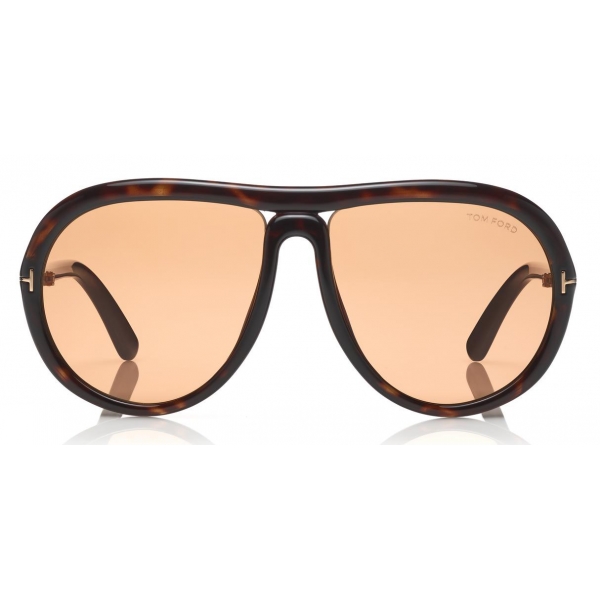 Tom Ford - Cybil Sunglasses - Occhiali da Sole Rotondi in Acetato - Avana Scuro - FT0768 - Occhiali da Sole - Tom Ford Eyewear