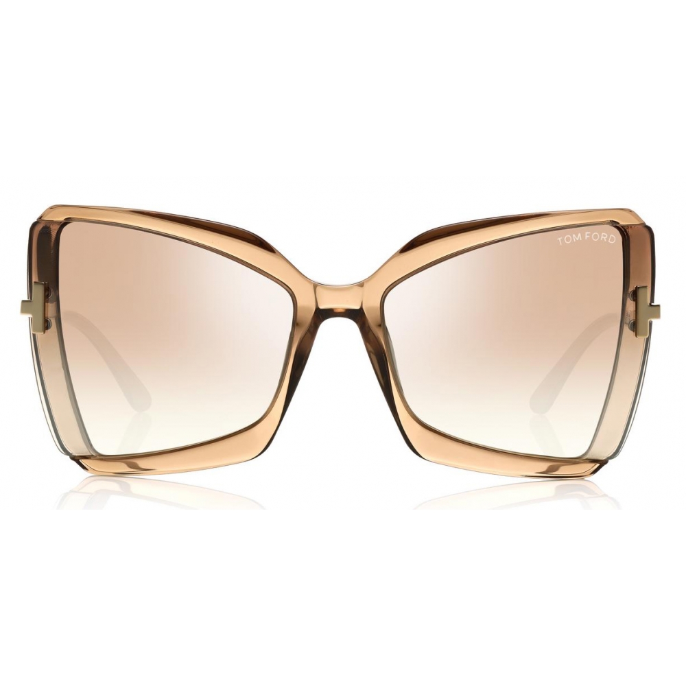 Tom Ford - Gia Sunglasses - Butterfly Acetate Sunglasses - Beige - FT0766 -  Sunglasses - Tom Ford Eyewear - Avvenice