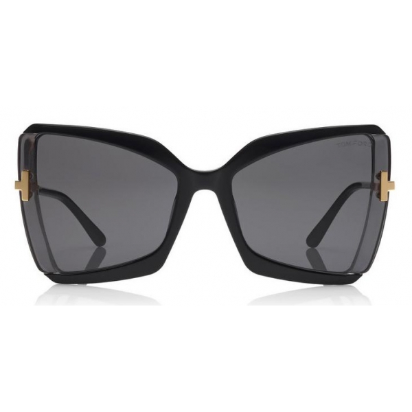 Tom Ford - Gia Sunglasses - Occhiali da Sole in Acetato a Farfalla - Grigio - FT0766 - Occhiali da Sole - Tom Ford Eyewear