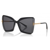 Tom Ford - Gia Sunglasses - Occhiali da Sole in Acetato a Farfalla - Grigio - FT0766 - Occhiali da Sole - Tom Ford Eyewear