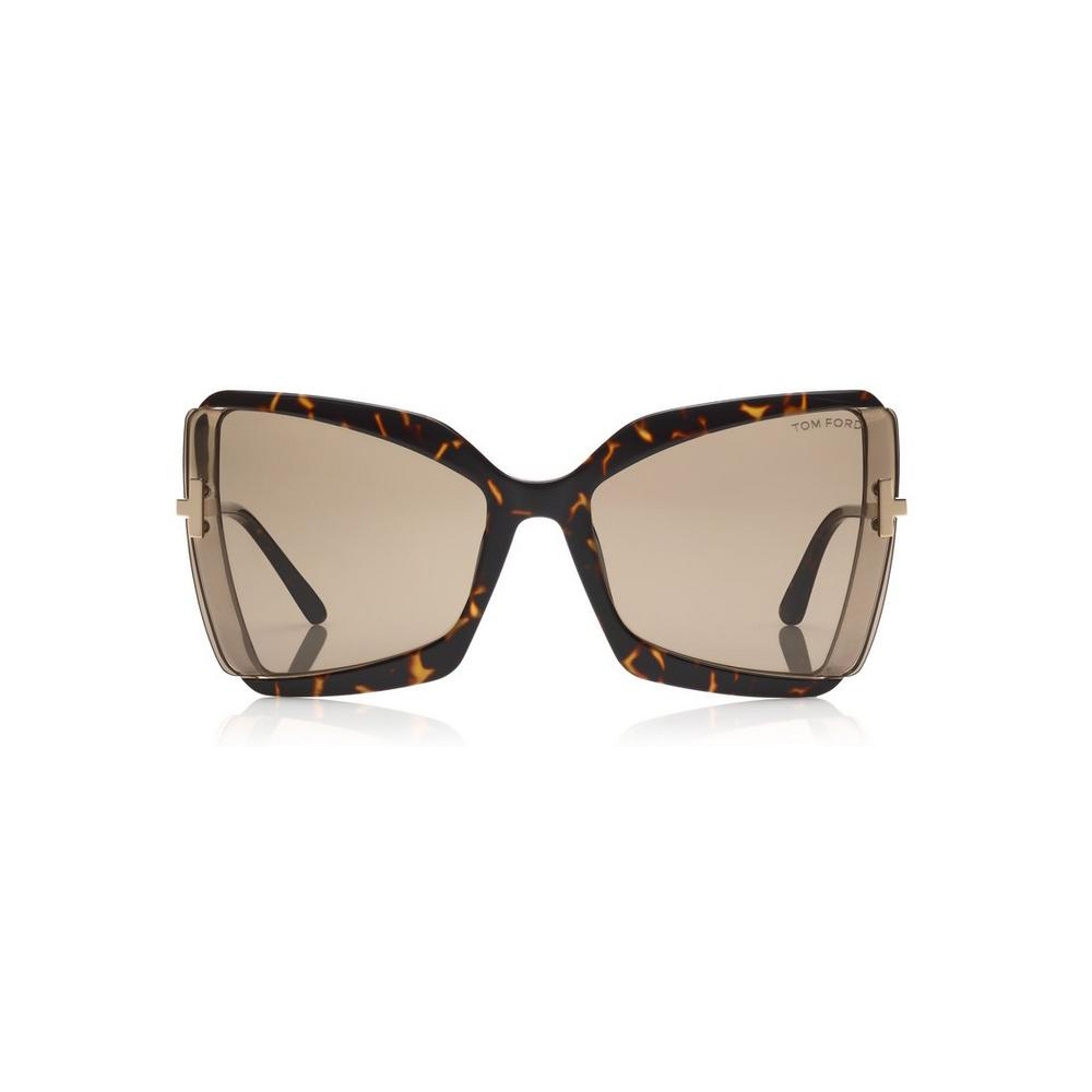 Tom Ford - Gia Sunglasses - Butterfly Acetate Sunglasses - Havana - FT0766  - Sunglasses - Tom Ford Eyewear - Avvenice
