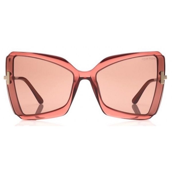 Tom Ford - Gia Sunglasses - Occhiali da Sole in Acetato a Farfalla - Rosa - FT0766 - Occhiali da Sole - Tom Ford Eyewear