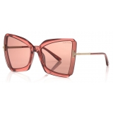 Tom Ford - Gia Sunglasses - Occhiali da Sole in Acetato a Farfalla - Rosa - FT0766 - Occhiali da Sole - Tom Ford Eyewear