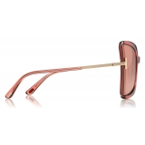 Tom Ford - Gia Sunglasses - Occhiali da Sole in Acetato a Farfalla - Rosa - FT0766 - Occhiali da Sole - Tom Ford Eyewear