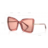 Tom Ford - Gia Sunglasses - Occhiali da Sole in Acetato a Farfalla - Rosa - FT0766 - Occhiali da Sole - Tom Ford Eyewear