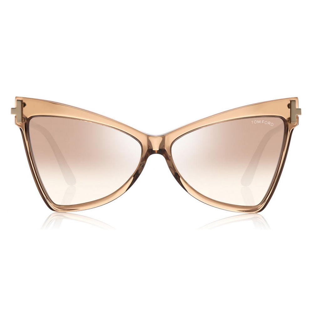 Tom - Tallulah Sunglasses - Acetate Sunglasses - Beige - FT0767 - Sunglasses Tom Ford Eyewear - Avvenice