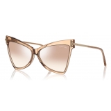 Tom Ford - Tallulah Sunglasses - Occhiali da Sole in Acetato a Farfalla - Beige - FT0767 - Occhiali da Sole - Tom Ford Eyewear