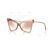 Tom Ford - Tallulah Sunglasses - Occhiali da Sole in Acetato a Farfalla - Beige - FT0767 - Occhiali da Sole - Tom Ford Eyewear