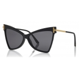 Tom Ford - Tallulah Sunglasses - Occhiali da Sole in Acetato a Farfalla - Nero - FT0767 - Occhiali da Sole - Tom Ford Eyewear