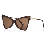 Tom Ford - Tallulah Sunglasses - Butterfly Acetate Sunglasses - Dark Havana - FT0767 - Sunglasses - Tom Ford Eyewear