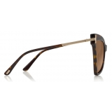 Tom Ford - Tallulah Sunglasses - Occhiali da Sole a Farfalla - Avana Scuro - FT0767 - Occhiali da Sole - Tom Ford Eyewear