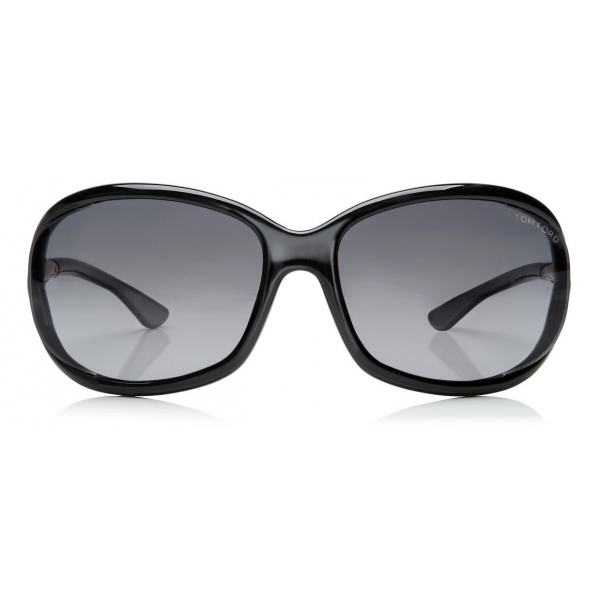 Tom Ford - Jennifer Polarized Sunglasses - Occhiali Quadrati in Acetato - Nero - FT0008P - Occhiali da Sole - Tom Ford Eyewear