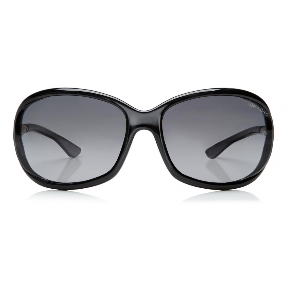 Tom Ford - Jennifer Polarized Sunglasses - Square Acetate Sunglasses -  Black - FT0008P - Sunglasses - Tom Ford Eyewear - Avvenice