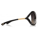 Tom Ford - Whitney Polarized Sunglasses - Occhiali Rotondi in Metallo - Nero - FT0009P - Occhiali da Sole - Tom Ford Eyewear