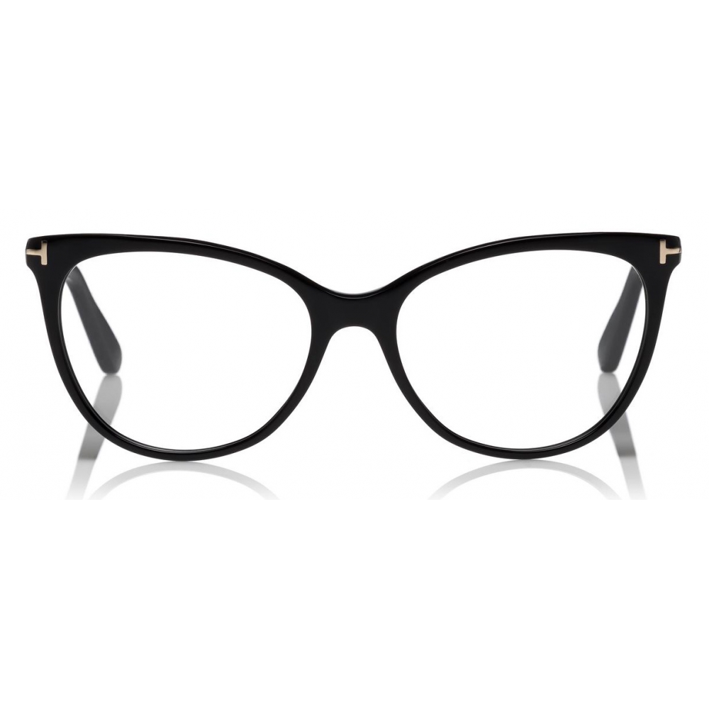 Tom Ford - Thin Cat-Eye Optical Glasses - Cat-Eye Acetate Optical Glasses -  Black - FT5513 - Optical Glasses - Tom Ford Eyewear - Avvenice
