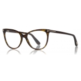Tom Ford - Thin Cat-Eye Optical Glasses - Occhiali Cat-Eye - Avana Scuro - FT5513 - Occhiali da Vista - Tom Ford Eyewear