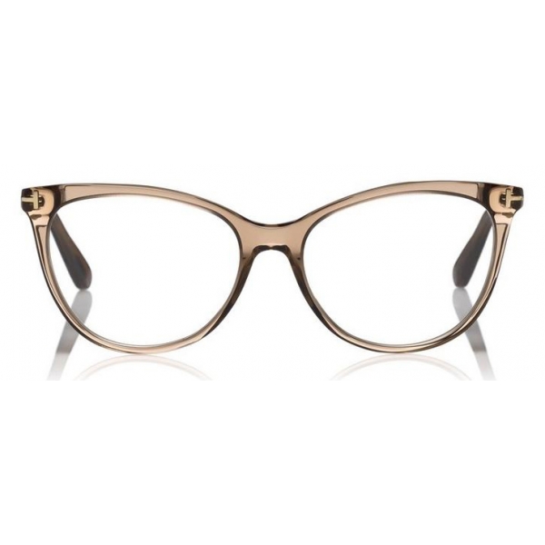 Tom Ford - Thin Cat-Eye Optical Glasses - Cat-Eye Optical Glasses - Opal Honey - FT5513 - Optical Glasses - Tom Ford Eyewear