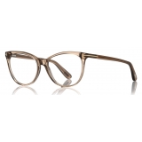 Tom Ford - Thin Cat-Eye Optical Glasses - Cat-Eye Optical Glasses - Opal Honey - FT5513 - Optical Glasses - Tom Ford Eyewear