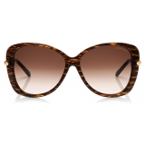 Tom Ford - Linda Butterfly Sunglasses - Butterfly Acetate Sunglasses - Brown - FT0324 - Sunglasses - Tom Ford Eyewear