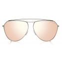 Tom Ford - Binx Sunglasses - Occhiali da Sole Pilota in Metallo - Palladio - FT0681 - Occhiali da Sole - Tom Ford Eyewear
