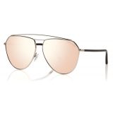 Tom Ford - Binx Sunglasses - Occhiali da Sole Pilota in Metallo - Palladio - FT0681 - Occhiali da Sole - Tom Ford Eyewear