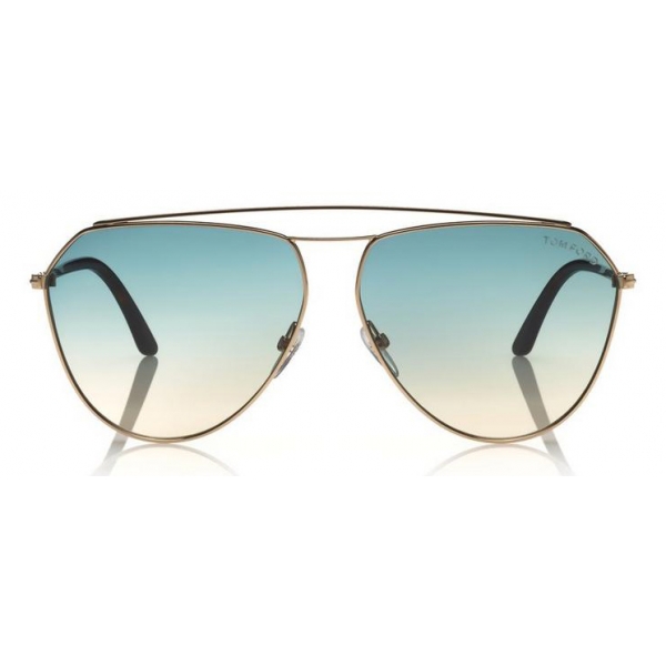 Tom Ford - Binx Sunglasses - Occhiali da Sole Pilota in Metallo - Oro Rosa - FT0681 - Occhiali da Sole - Tom Ford Eyewear