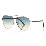 Tom Ford - Binx Sunglasses - Pilot Metal Sunglasses - Rose Gold - FT0681 - Sunglasses - Tom Ford Eyewear