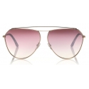 Tom Ford - Binx Sunglasses - Pilot Metal Sunglasses - Rose Gold Gradient - FT0681 - Sunglasses - Tom Ford Eyewear