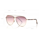 Tom Ford - Binx Sunglasses - Pilot Metal Sunglasses - Rose Gold Gradient - FT0681 - Sunglasses - Tom Ford Eyewear