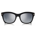 Tom Ford - Lauren Sunglasses - Occhiali da Sole Quadrati in Acetato - Nero - FT0614 - Occhiali da Sole - Tom Ford Eyewear