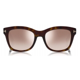 Tom Ford - Lauren Sunglasses - Squared Acetate Sunglasses - Dark Havana - FT0614 - Sunglasses - Tom Ford Eyewear