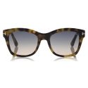 Tom Ford - Lauren Sunglasses - Occhiali da Sole Quadrati in Acetato - Avana Rosa - FT0614 - Occhiali da Sole - Tom Ford Eyewear