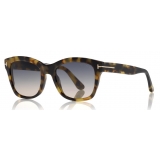 Tom Ford - Lauren Sunglasses - Occhiali da Sole Quadrati in Acetato - Avana Rosa - FT0614 - Occhiali da Sole - Tom Ford Eyewear