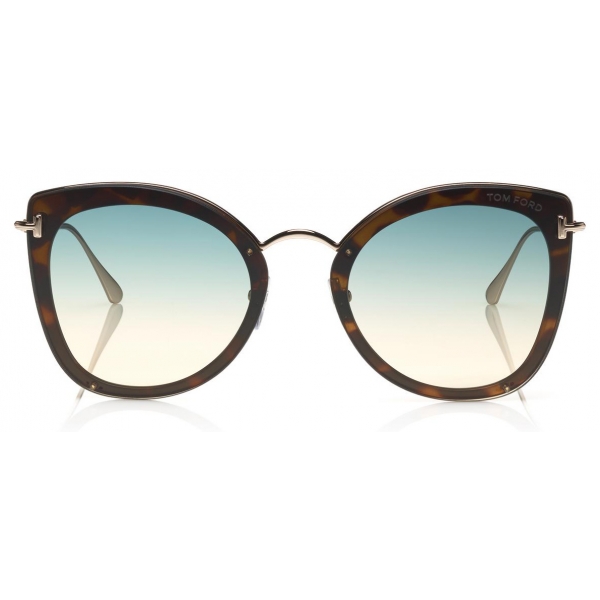 Tom Ford - Charlotte Sunglasses - Occhiali da Sole a Farfalla - Avana Bionda - FT0657 - Occhiali da Sole - Tom Ford Eyewear