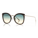 Tom Ford - Charlotte Sunglasses - Occhiali da Sole a Farfalla - Avana Bionda - FT0657 - Occhiali da Sole - Tom Ford Eyewear