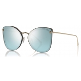 Tom Ford - Charlotte Sunglasses - Occhiali da Sole a Farfalla - Grigio Argento - FT0657 - Occhiali da Sole - Tom Ford Eyewear