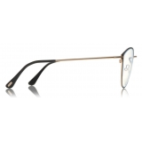 Tom Ford - Blue Block Optical Glasses - Round Metal Optical Glasses - Black - FT5573-B - Optical Glasses - Tom Ford Eyewear