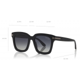 Tom Ford - Polarized Sari Sunglasses - Occhiali da Sole Quadrati - Nero - FT0690-P - Occhiali da Sole - Tom Ford Eyewear