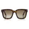 Tom Ford - Polarized Sari Sunglasses - Occhiali da Sole Quadrati - Havana - FT0690-P - Occhiali da Sole - Tom Ford Eyewear