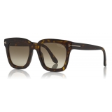 Tom Ford - Polarized Sari Sunglasses - Occhiali da Sole Quadrati - Havana - FT0690-P - Occhiali da Sole - Tom Ford Eyewear