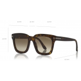 Tom Ford - Polarized Sari Sunglasses - Occhiali da Sole Quadrati - Havana - FT0690-P - Occhiali da Sole - Tom Ford Eyewear