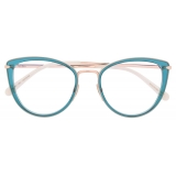 Pomellato - Cat Eye Optical Glasses - Blue Gold - Pomellato Eyewear