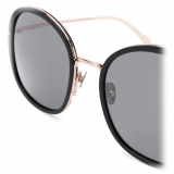 Pomellato - Oversized Round Sunglasses - Black - Pomellato Eyewear