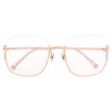 Pomellato - Square Oversize Glasses - Clear Gold - Pomellato Eyewear
