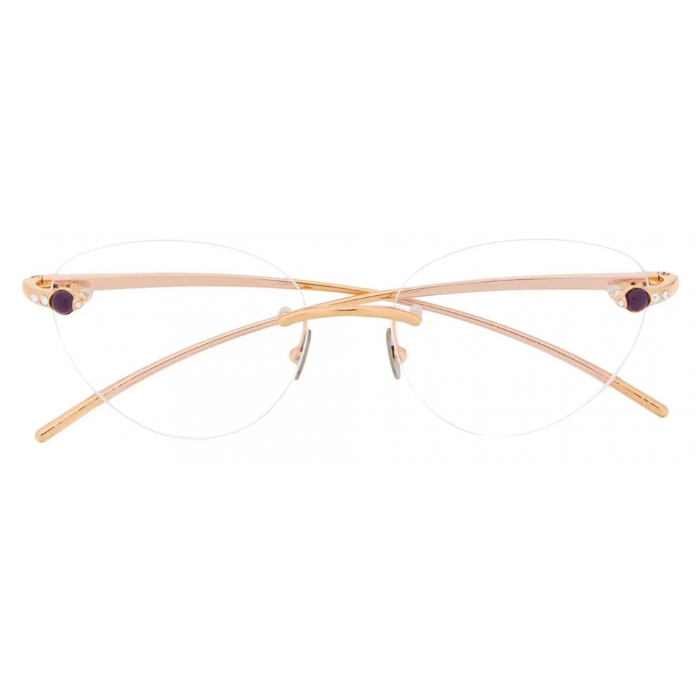 Pomellato - Cat Eye Optical Glasses - Clear Gold - Pomellato