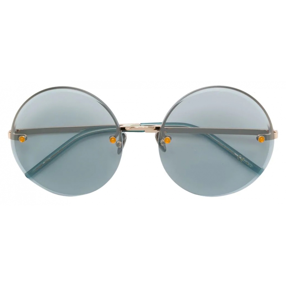 Pomellato - Round Sunglasses - Light Blue Gold - Pomellato Eyewear ...