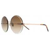 Pomellato - Round Sunglasses - Brown Gold - Pomellato Eyewear