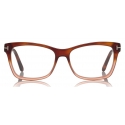 Tom Ford - Square Optical Glasses - Squared Acetate Optical Glasses - Dark Havana - FT5424 - Optical Glasses - Tom Ford Eyewear