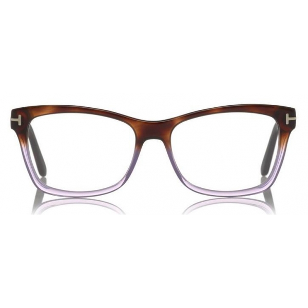 Tom Ford - Square Optical Glasses - Squared Acetate Optical Glasses - Red Havana - FT5424 - Optical Glasses - Tom Ford Eyewear